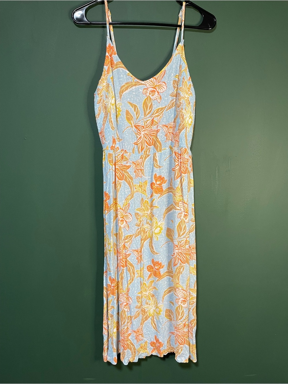 Roxy Land Of All Floral Strappy Midi Dress Size M